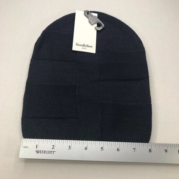 Goodfellow and Co Men's Knit Hat Navy Blue Textured New - Picture 7 of 8